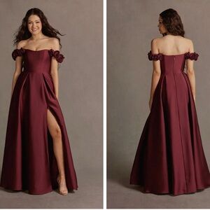Azazie Atelier burgundy gala/formal dress